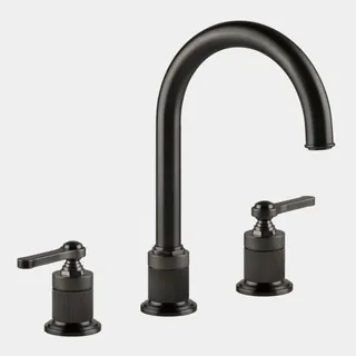 Смеситель для раковины, Gessi, VENTI20, цвет-Black Metal Brushed PVD