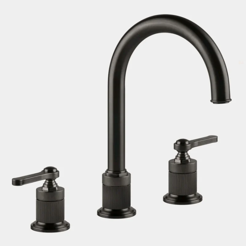 Смеситель для раковины, Gessi, VENTI20, цвет-Black Metal Brushed PVD