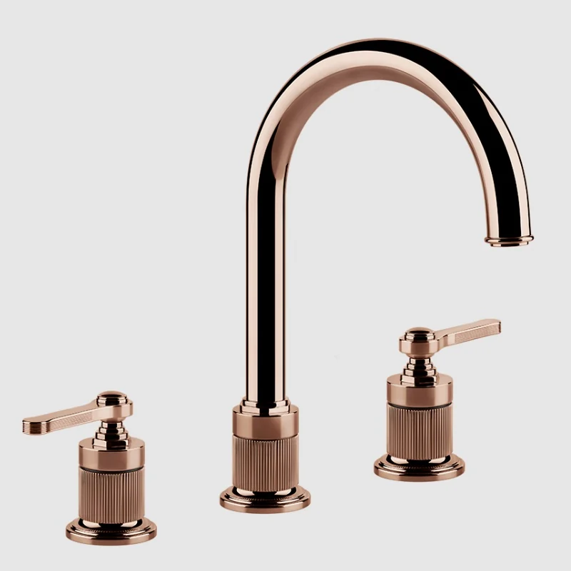 Смеситель для раковины, Gessi, VENTI20, цвет-Copper PVD