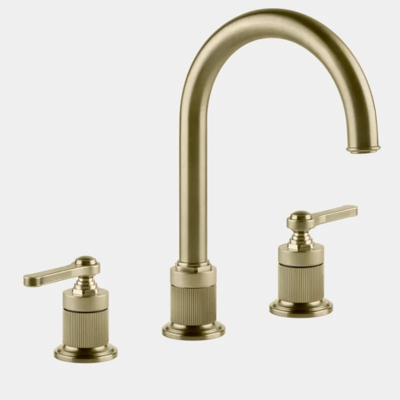 Смеситель для раковины, Gessi, VENTI20, цвет-Brushed Brass PVD