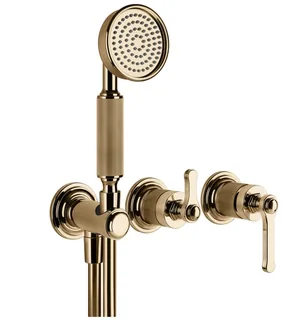 Смеситель для душа, Gessi, VENTI20, на 2 потребителя, цвет-Warm Bronze PVD — иконка