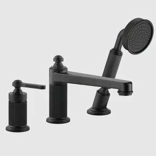 Смеситель для ванны и душа, Gessi, VENTI20, цвет-черный матовый