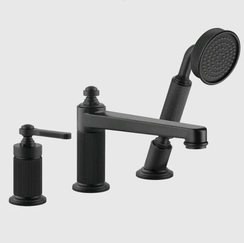 Смеситель для ванны и душа, Gessi, VENTI20, цвет-черный матовый