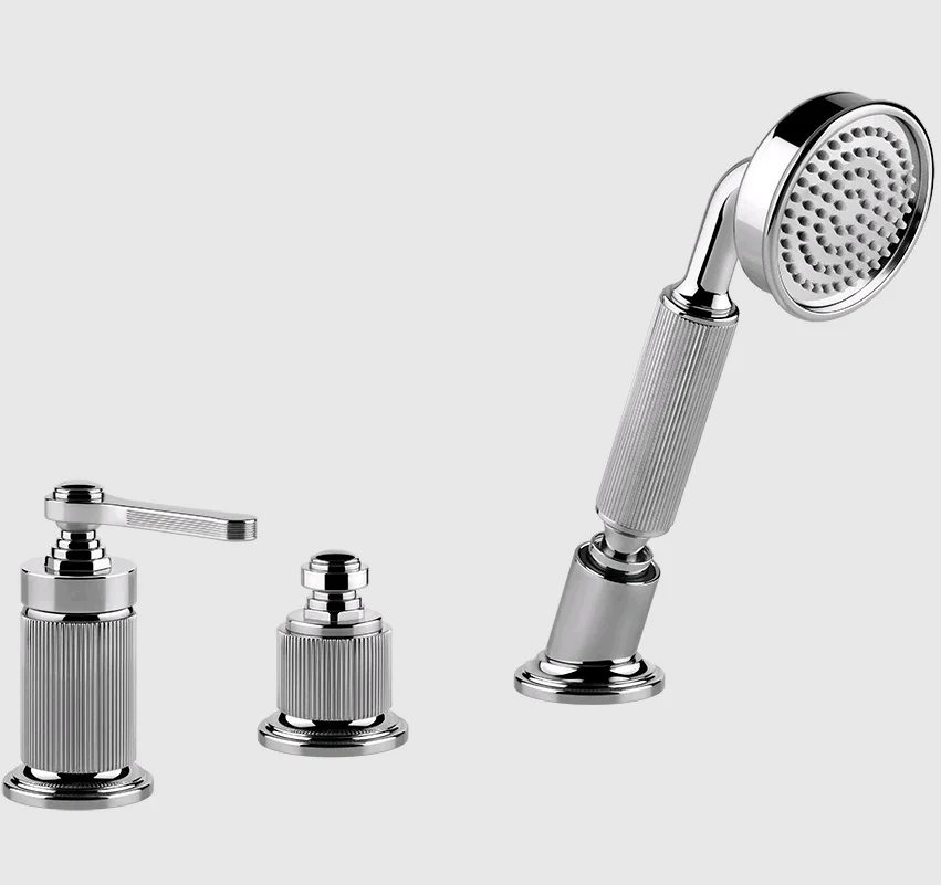Смеситель для ванны и душа, Gessi, VENTI20, на 2 потребителя, цвет-хром