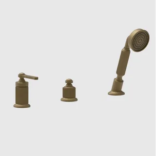 Смеситель для ванны и душа, Gessi, VENTI20, на 2 потребителя, цвет-Antique Brass