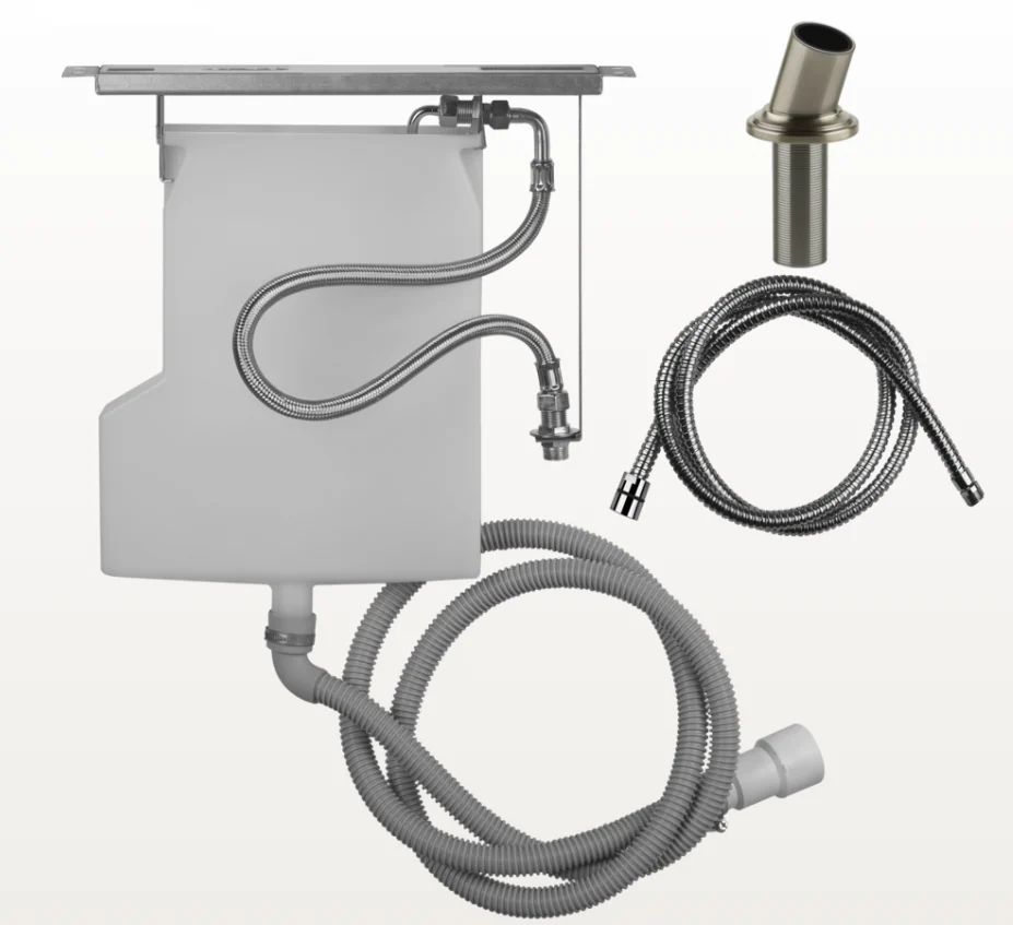 Cистема сбора воды, Gessi, VENTI20, цвет-Finox Brushed Nickel
