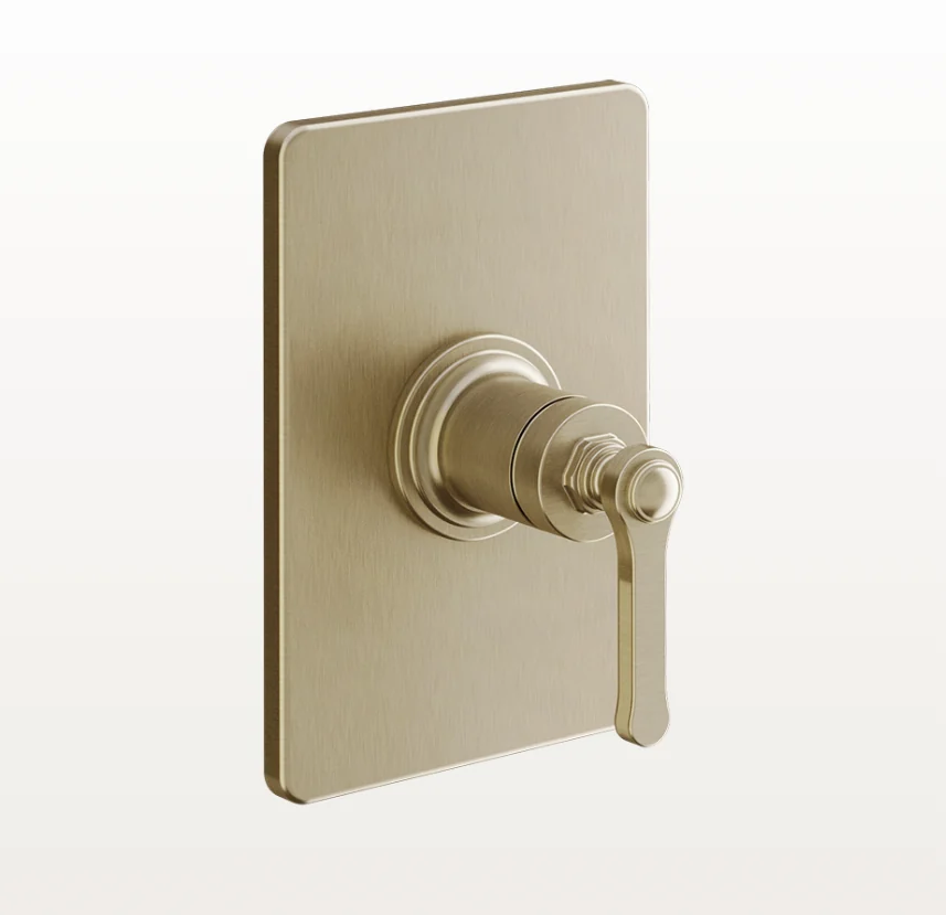 Смеситель для душа, Gessi, VENTI20, на 1 потребитель, настенный встраиваемый, цвет-Warm Bronze Brushed PVD