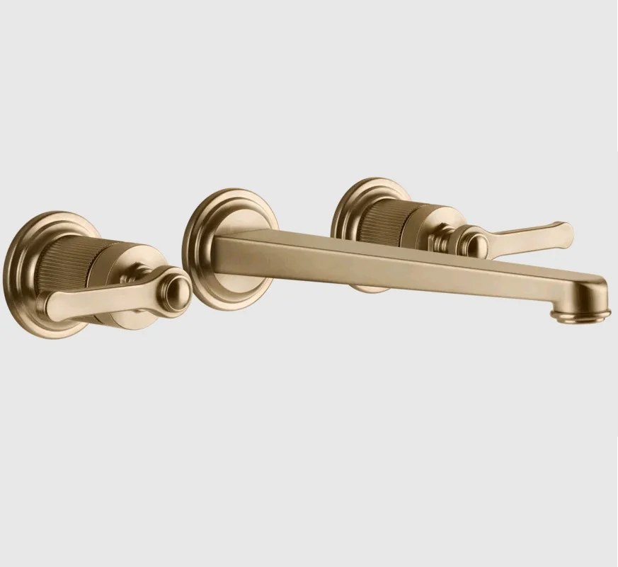 Смеситель для раковины, Gessi, VENTI20, цвет-Warm Bronze Brushed PVD