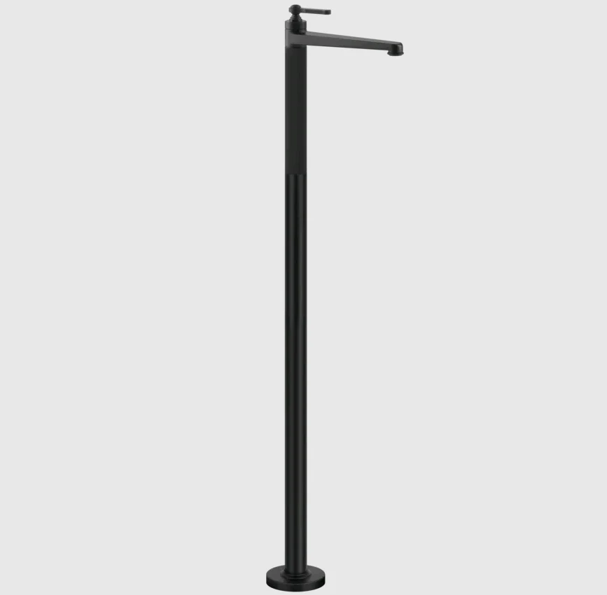 Смеситель для раковины, Gessi, VENTI20, напольный, цвет-черный матовый