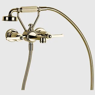 Смеситель для ванны и душа, Gessi, VENTI20, цвет-Brass PVD