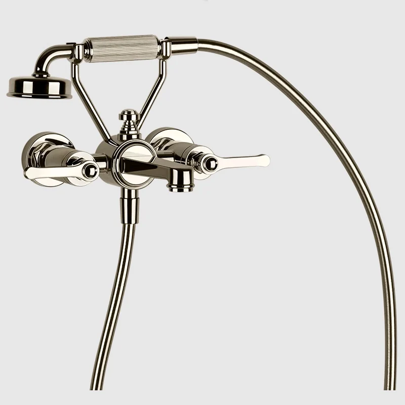 Смеситель для ванны и душа, Gessi, VENTI20, цвет-Nickel PVD