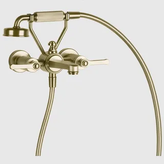 Смеситель для ванны и душа, Gessi, VENTI20, цвет-Brushed Brass PVD
