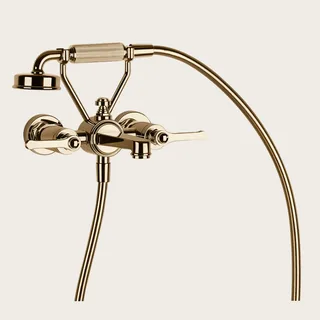 Смеситель для ванны и душа, Gessi, VENTI20, цвет-Warm Bronze PVD