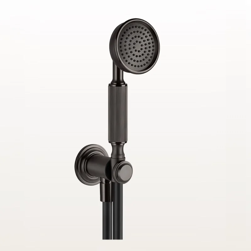 Душевой набор, Gessi, VENTI20, цвет-Black Metal Brushed PVD