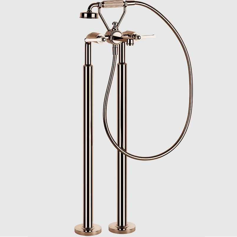 Смеситель для ванны и душа, Gessi, VENTI20, напольный, цвет-Copper PVD