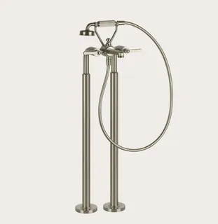 Смеситель для ванны и душа, Gessi, VENTI20, напольный, цвет-Finox Brushed Nickel — иконка