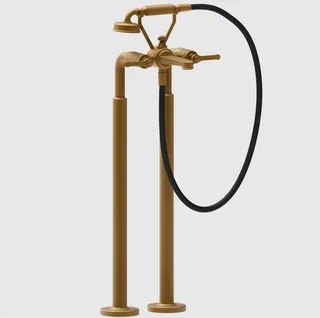 Смеситель для ванны и душа, Gessi, VENTI20, напольный, цвет-Antique Brass — иконка