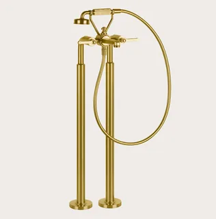 Смеситель для ванны и душа, Gessi, VENTI20, напольный, цвет-Brushed Gold PVD — иконка