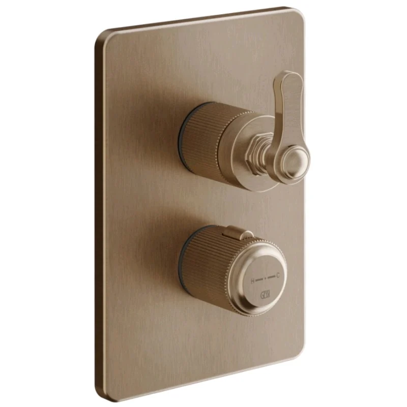 Смеситель для душа, Gessi, VENTI20, на 1 потребитель, цвет-Copper Brushed PVD