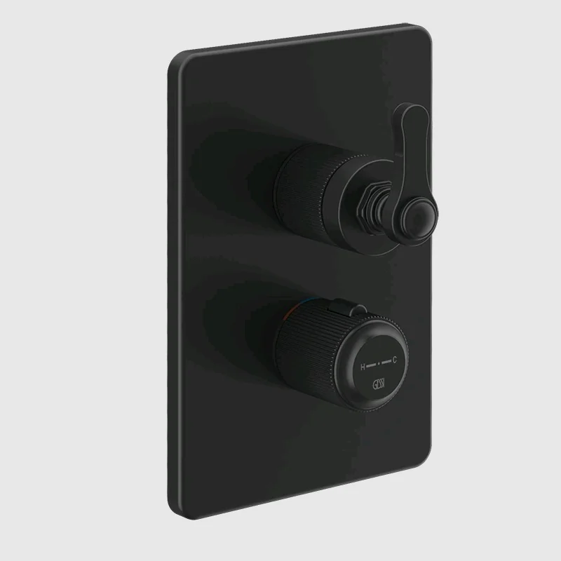 Смеситель для душа, Gessi, VENTI20, на 2 потребителя, цвет-черный матовый