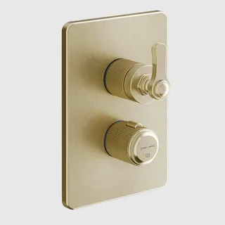 Смеситель для душа, Gessi, VENTI20, на 2 потребителя, цвет-Brushed Brass PVD — иконка
