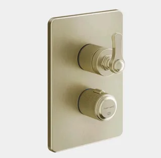 Смеситель для душа, Gessi, VENTI20, на 3 потребителя, цвет-латунь брашированная PVD(Brushed Brass PVD)