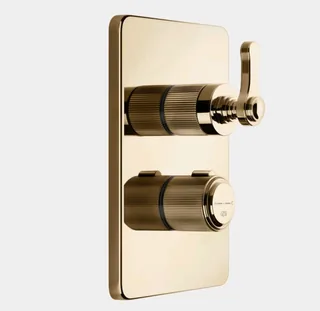 Смеситель для душа, Gessi, VENTI20, на 3 потребителя, цвет-Warm Bronze PVD