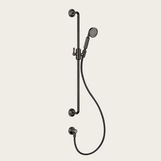 Душевой гарнитур, Gessi, VENTI20, 78, цвет-Black Metal Brushed PVD