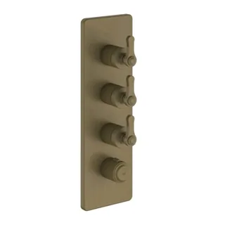Смеситель для душа, Gessi, VENTI20, на 3 потребителя, цвет-Antique Brass