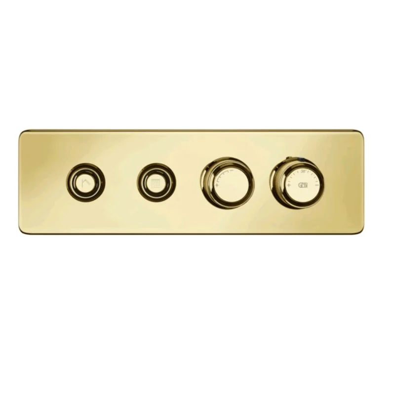 Смеситель для душа, Gessi, Hi-Fi Eclectic, на 2 потребителя, цвет-Gold PVD