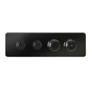 Смеситель для душа, Gessi, Hi-Fi Eclectic, на 2 потребителя, цвет-Black Metal PVD