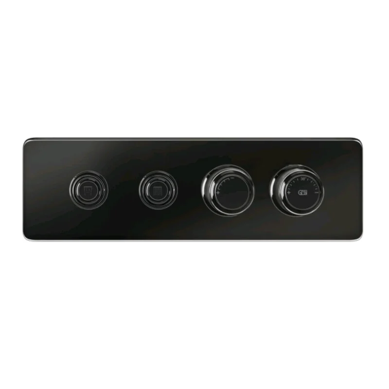 Смеситель для душа, Gessi, Hi-Fi Eclectic, на 2 потребителя, цвет-Black Metal PVD