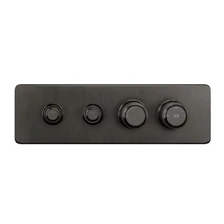 Смеситель для душа, Gessi, Hi-Fi Eclectic, на 2 потребителя, цвет-Black Metal Brushed PVD — иконка