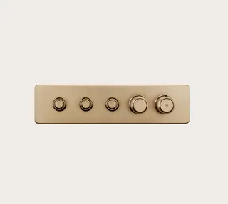 Смеситель для душа, Gessi, Hi-Fi Eclectic, на 3 потребителя, цвет-Warm Bronze Brushed PVD