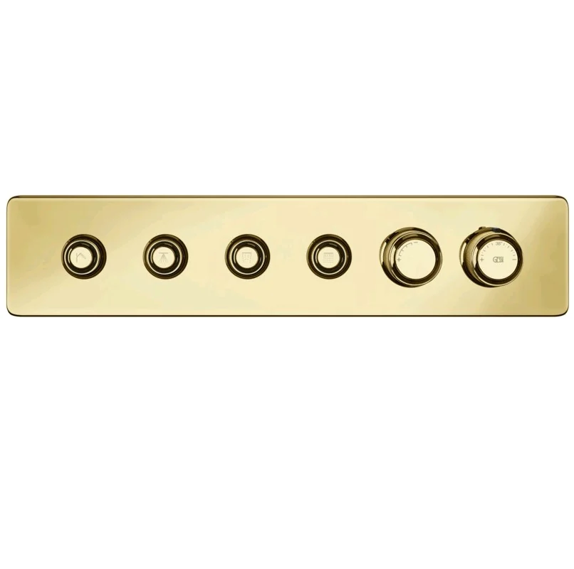 Смеситель для душа, Gessi, Hi-Fi Eclectic, на 4 потребителя, цвет-Gold PVD
