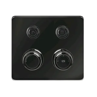 Смеситель для душа, Gessi, Hi-Fi Eclectic, на 2 потребителя, цвет-Black Metal PVD