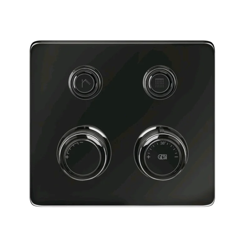 Смеситель для душа, Gessi, Hi-Fi Eclectic, на 2 потребителя, цвет-Black Metal PVD