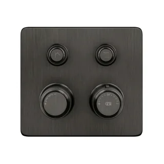 Смеситель для душа, Gessi, Hi-Fi Eclectic, на 2 потребителя, цвет-Black Metal Brushed PVD