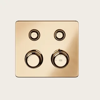 Смеситель для душа, Gessi, Hi-Fi Eclectic, на 2 потребителя, цвет-Warm Bronze PVD