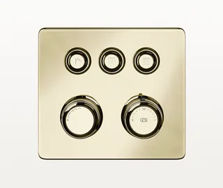 Смеситель для душа, Gessi, Hi-Fi Eclectic, на 3 потребителя, настенный встраиваемый, цвет-Brass PVD — иконка