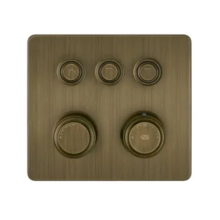 Смеситель для душа, Gessi, Hi-Fi Eclectic, на 3 потребителя, цвет-Antique Brass