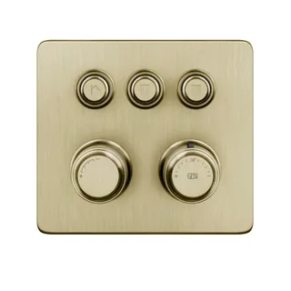 Смеситель для душа, Gessi, Hi-Fi Eclectic, на 3 потребителя, цвет-Brushed Brass PVD — иконка