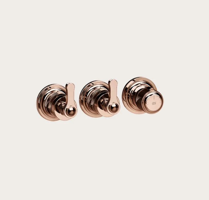Смеситель для душа, Gessi, VENTI20, на 2 потребителя, цвет- Copper PVD