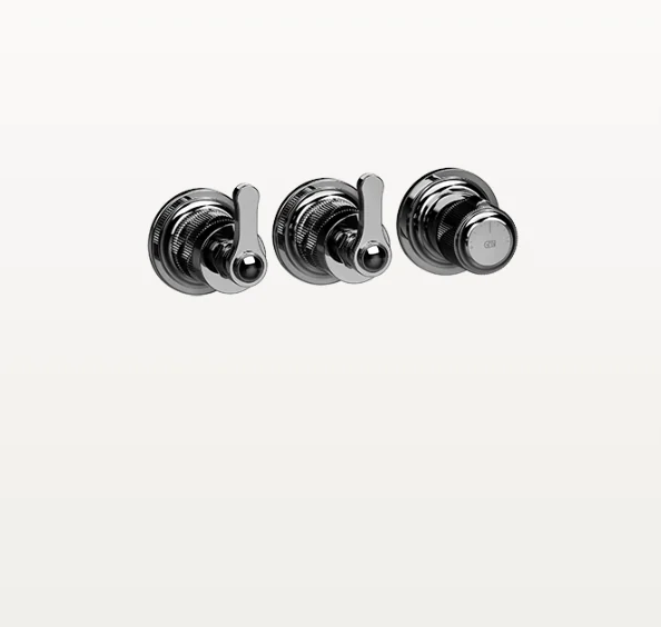 Смеситель для душа, Gessi, VENTI20, на 2 потребителя, настенный встраиваемый, цвет-Black Metal PVD