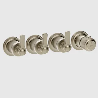 Смеситель для душа, Gessi, VENTI20, на 3 потребителя, цвет-Finox Brushed Nickel