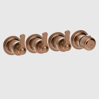 Смеситель для душа, Gessi, VENTI20, на 3 потребителя, цвет-Copper Brushed PVD — иконка