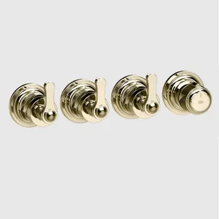 Смеситель для душа, Gessi, VENTI20, на 3 потребителя, цвет-Brass PVD