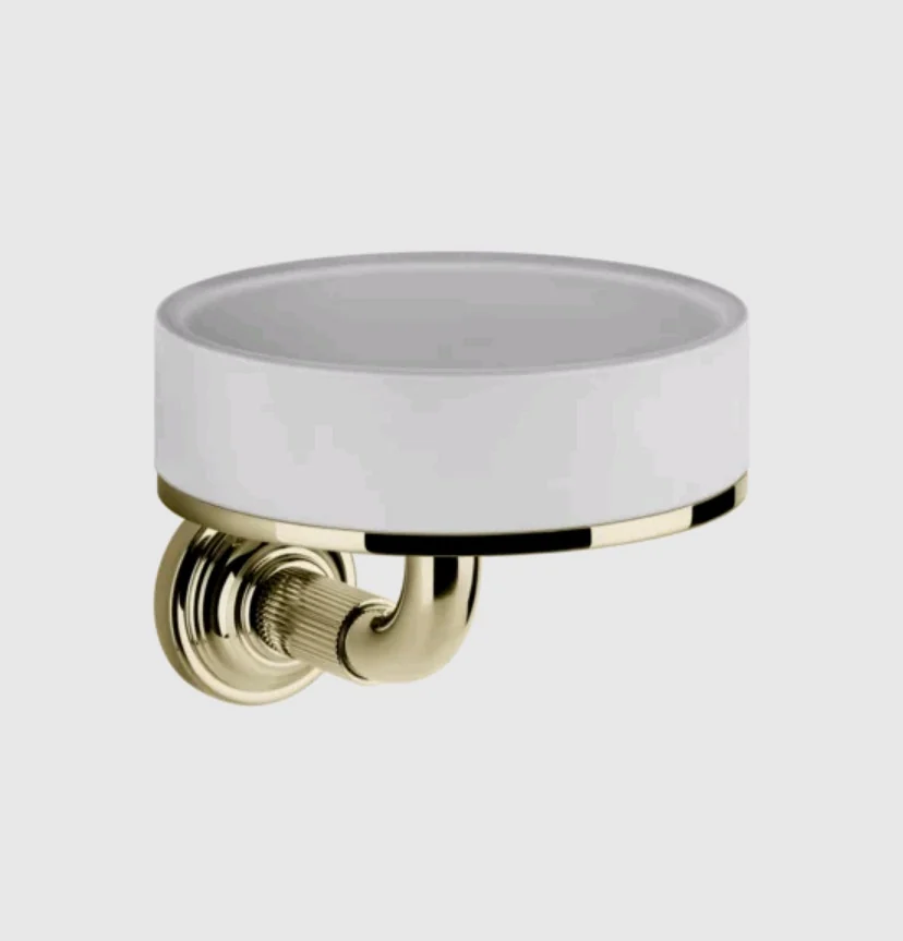 Мыльница, Gessi, VENTI20, шгв 115*135*90, цвет-белый/Brass PVD