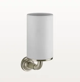 Стакан, Gessi, VENTI20, шгв 75*114*182, цвет стакана/держателя-белый/Finox Brushed Nickel