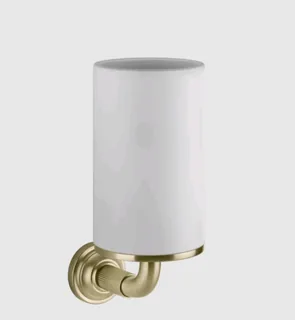 Стакан, Gessi, VENTI20, шгв 75*115*182, цвет-белый/Brushed Brass PVD